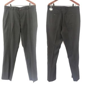 Axist Grey Men's Dress Pants Slim Fit Flat Front NEW NWT Ultra Work Office